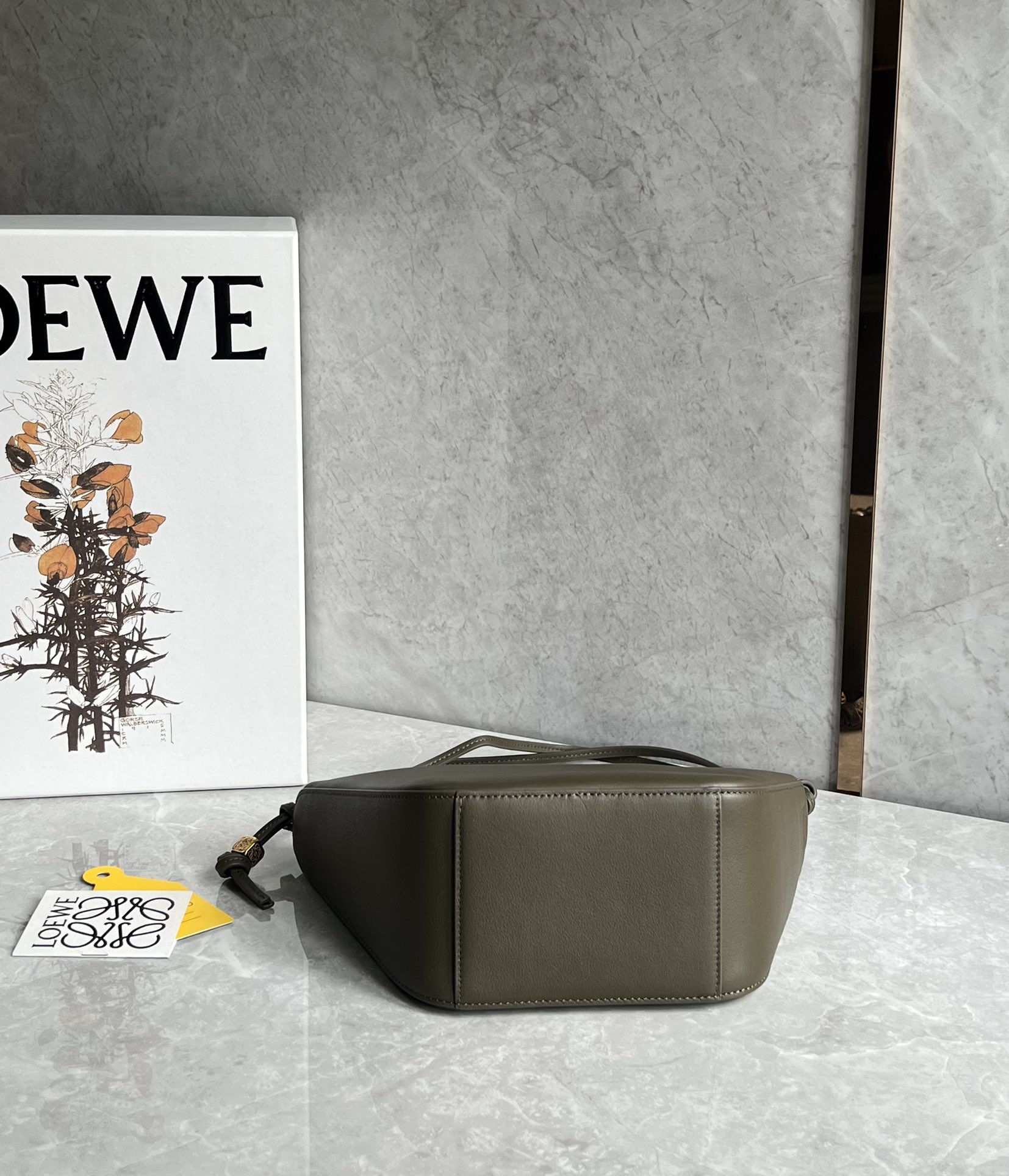 Loewe Mini Hammock Hobo Bag in Classic Calfskin Dark Green